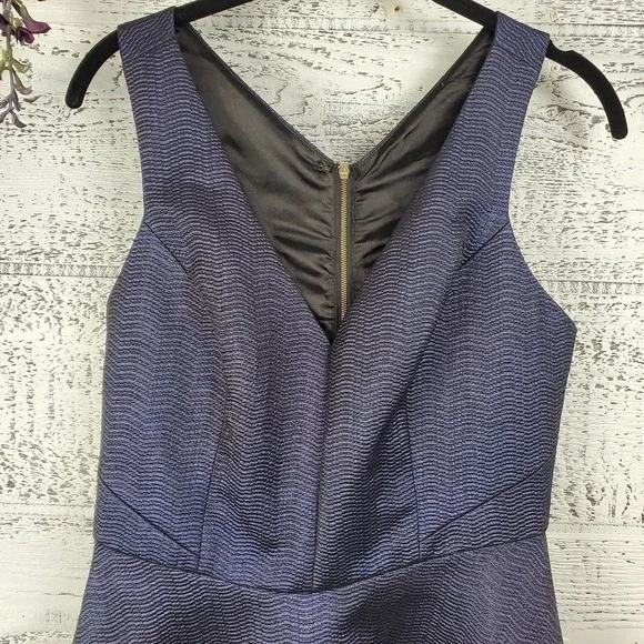 Express Fit and Flare Cocktail Nightdress Metallic Jacquard Dress NWOT Sz 6 - Picture 3 of 11